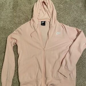 Nike Women's Light Pink Full-Zip Hoodie